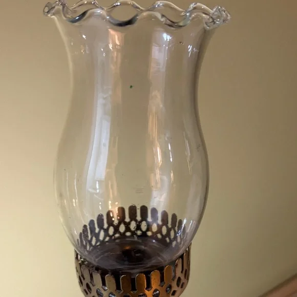 Vintage Floral Hurricane Candle Holder - Picture 8 of 8